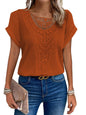 New independent station lace patchwork short sleeved t-shirt for cross-border women's wear