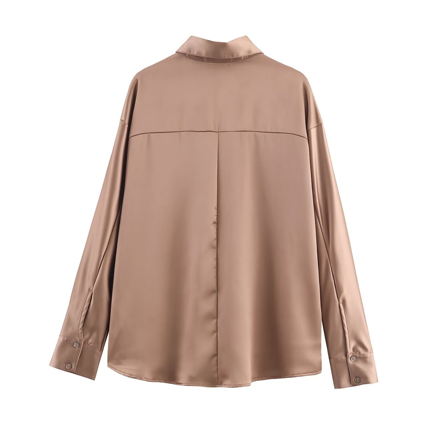 Casual silk textured off shoulder sleeve shirt