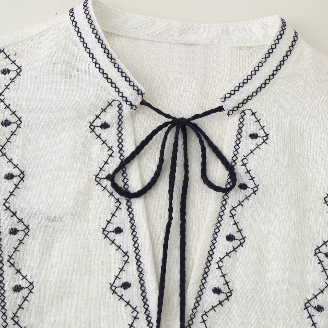 Embroidered long sleeved shirt